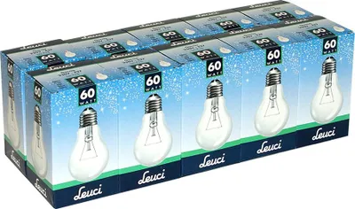 Produktbild von 10 x Leuci Glühbirne 60W E27 klar Glühlampe 60 Watt Glühbirnen Glühlampen