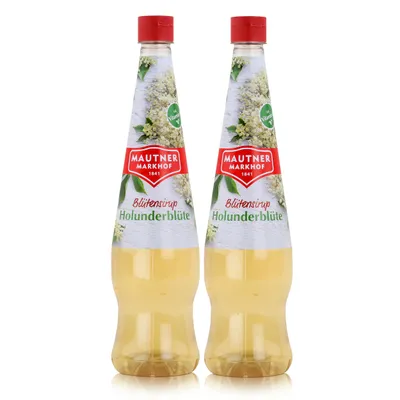 Produktbild von Mautner Getränkesirup Holunderblüte 0,7L - Softdrink, Cocktails (2er Pack)