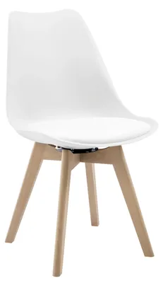 Immagine prodotto di Sedie da pranzo - Sedie da pranzo girevoli - Set da 4 - Imbottite - Rivestite in ecopelle - Struttura in legno - Colore: bianco