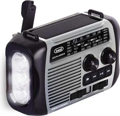 Zdjęcie produktu dla Trevi RA 7F30 BT, Przenośny, Analogowy, AM, FM, SW, Czarny, Szary, Monochromatyczny, Obrotowy