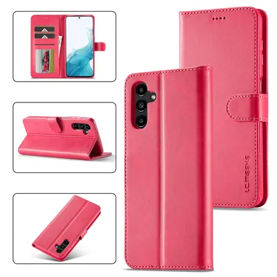 Obrázek produktu pro Pouzdro pro Samsung Galaxy A54 5G, kožené flipové pouzdro s magnetickým uzávěrem a stojánkem, ochranné pouzdro Růžový