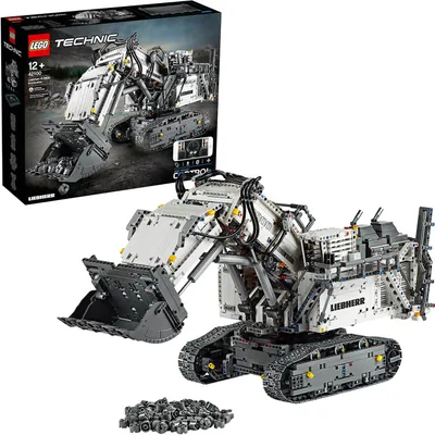 Produktbild von LEGO 42100 Technic Control+ Liebherr Bagger R9800, ferngesteuerter Bagger, RC Fahrzeug, Spielzeug für Kinder und Erwachsene