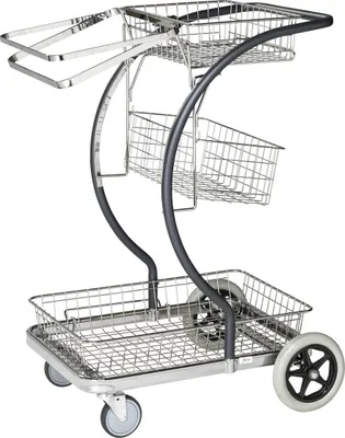 Produktbild von Kongamek Reinigungswagen in grau 690x450x1000mm mit 100kg Tragkraft