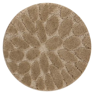 Image de Tapis de salle de bain SUPREME cercle STONES, des pierres, antidérapant, doux - beige beige cercle 67 cm