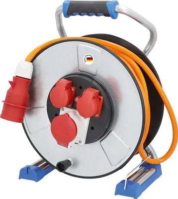 Produktbild von as-Schwabe CEE-Metall-Kabeltrommel 30m Polyurethanleitung 400V 16A 5G2,5 IP44