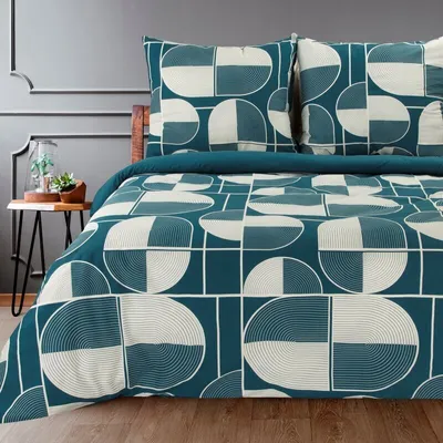 Produktbild von Eurofirany Bettwäschegarnitur Bettwäsche Baumwolle ELLA 09 220x200 cm 3 TLG SET: mit 2 Kissenbezüge 70x80 cm