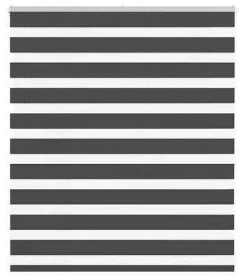 Zdjęcie produktu dla vidaXL Podwójna roleta, czarna, 125 x 100 cm, szerokość materiału 120,9 cm, poliester