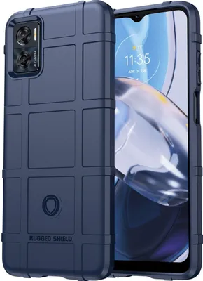 Produktbild von Mobigear Rugged Shield  Motorola Moto E22i Hülle Flexibles TPU Backcover Stoßfest - Blau