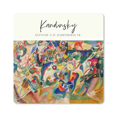 Produktbild von MuchoWow® Mauspad Mousepad Malerei - Kandinsky - Alte Meister 20x20 cm - Mousepads - Maus Mat - Pad - Mausunterlage - Desk Mat - Bureauartikeln