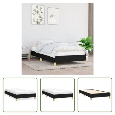 Produktbild von The Living Store Bettgestell Schwarz 90x200 cm Stoff