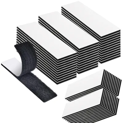 Augshy 15 Stück Klettband Selbstklebend – Doppelseitig, Für Wand, Glas, Metall & Mehr