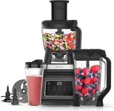 Immagine prodotto di Robot da cucina Ninja BN800EU 3 in 1, 1200 W, Auto-IQ, robot da cucina multifunzione, frullatore universale, frullatore personale