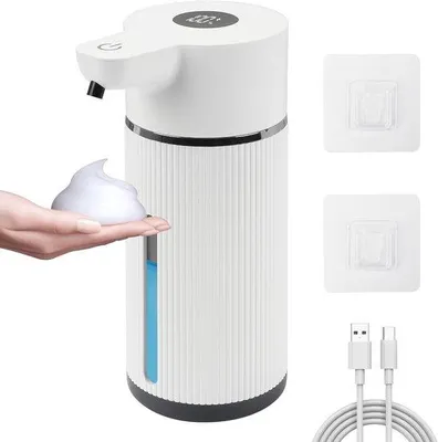 Produktbild von Automatische Seifen- und Schaumspender - Hygienisches Waschen - Einstellbare Dosierung - 420ml Fassungsvermögen - Weiß