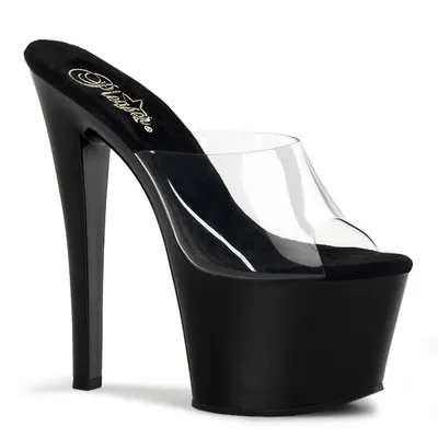 Obrázek produktu pro SKY-301 Dámské sandály Pleaser, transparentní černá , EU 38, US 8