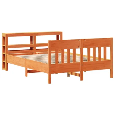 Produktbild von Massivholzbett ohne Matratze Wachsbraun 135x190 cm Kiefernholz