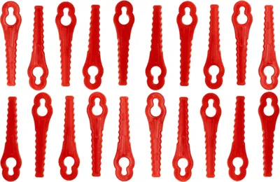 Produktbild von vhbw 20x Ersatz-Messer kompatibel mit Güde RT 18-201-05, RT 18-0 Rasentrimmer - Ersatzklinge Rot, Kunststoff
