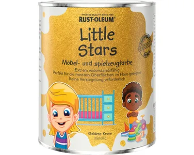 Produktbild von Little Stars Möbelfarbe und Spielzeugfarbe Metallic Goldene Krone gold 750 ml
