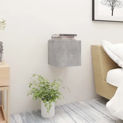 Produktbild von Nachttisch Betongrau 30,5x30x30 cm Holzwerkstoff , Nachttische & -schränke Design 2024