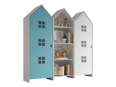 Schrank Casami Bruges 37 x 172,8 x 171,3 cm MDF Blau Weiß