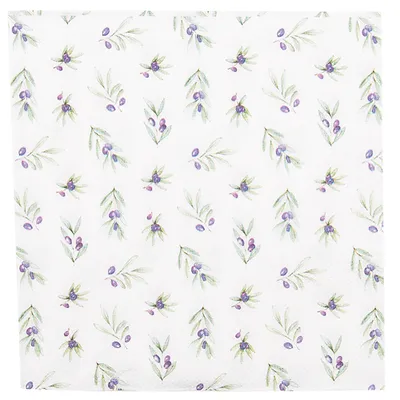 Obrázek produktu pro Clayre & Eef Papírové ubrousky sada 20 ks 33x33 cm (20) Bílé modré papírové olivy