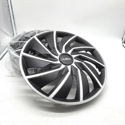 Immagine prodotto di WRC 007597 4 coprimozzo da 14 pollici Turbo Bicolore Grigio Nero Pneumatico