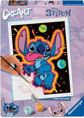 Obrázek produktu pro CreArt, Malování podle čísel pro dospělé – Disney Stitch: Ztracen ve vesmíru