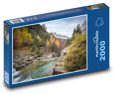 Produktbild von martinpuzzle - Puzzle 2000 Teile - Fluss - Berge, Herbst