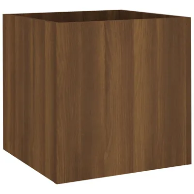 Image de vidaXL Jardinière brune imitation chêne 40x40x40 cm bois composite