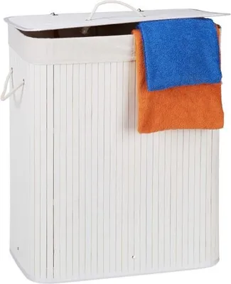 Obrázek produktu pro Bambusový koš na prádlo se 2 přihrádkami