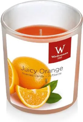 Produktbild von 4er Set Duftkerze im Glas Orange 79 x 71 mm, 25 Stunden Brenndauer