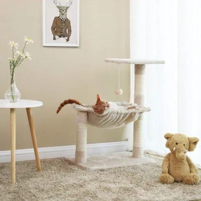 Produktbild von Kletterbaum für Katzen mit Plüschhängematte