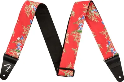 Produktbild von Fender 2'' Hawaiian Strap Red Floral Textilgurte für Gitarren Red