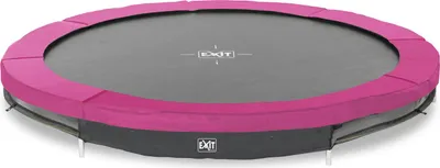 Image de EXIT Silhouette Trampoline Sportive ø244cm – Enterré – Trampoline Enterrée – Rond – pour Enfants – Rose