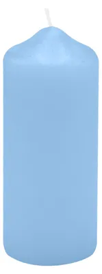 Produktbild von Spitzkopf Stumpen Kerzen Blue Bell Hellblau 12 x Ø 5 cm, 12 Stück