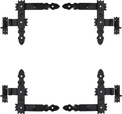 Produktbild von Winkelband Winkelbänder Türbänder Türband Torband Torbänder Schwarz Pulverbeschichtet - Größe: 300 (4 Teile)