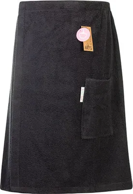 Produktbild von A&R 042.50 | Sauna Kilt Men with Klettverschluß - 65 x 150 cm - Farbe: Black - Größe: 65 x 150 cm