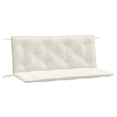 Image de Coussins de banc de jardin lot de 2 crème mélangé tissu