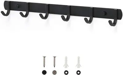 Produktbild von Famanu Kleiderhaken Edelstahl - Multifunktionale Wandhaken für Bad, Küche und Schlafzimmer - 4/5/6 Haken