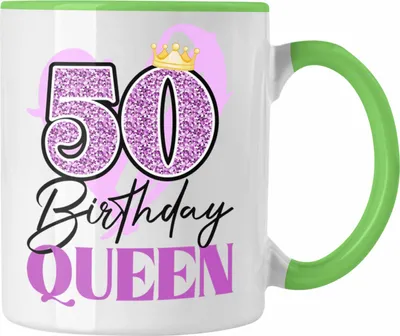Produktbild von Trendation -  50. Geburtstag Tasse Frau Geschenk 50er Geschenkidee 50 Mutter Frauen Lustig Geschenke (Grün)