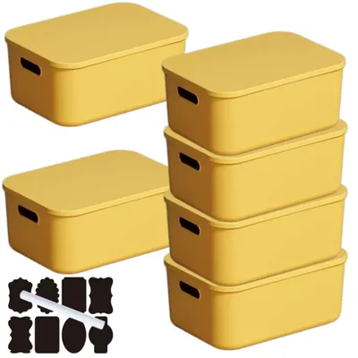 Obrázek produktu pro Stohovatelné plastové úložné boxy s víkem