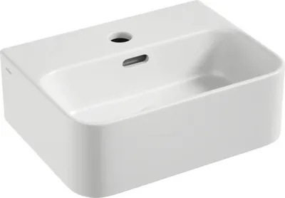 Produktbild von Jungborn Handwaschbecken THREE 39 x 30 cm weiß matt inkl. keramischen Ablaufventil