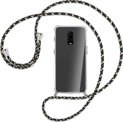Produktbild von Handykette Backcover-Schutzhülle mit Band (Metall silberfarben) für OnePlus 6T, OnePlus 7 - camouflage