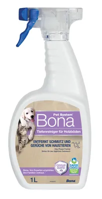 Produktbild von Bona Pet System Tiefenreiniger für Holzböden 1 L, entfernt hartnäckige Verunreinigungen von Haustieren und neutralisiert Gerüche