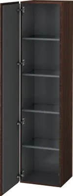 Produktbild von Hochschrank L-CUBE 400x363x1760mm Ans li nussbaum gebürstet Anschlag links nussbaum gebürstet