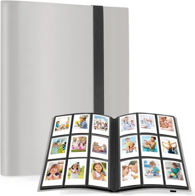 Produktbild von INF 3-Zoll-Polaroid-Fotoalbum für 432 Karten Grau