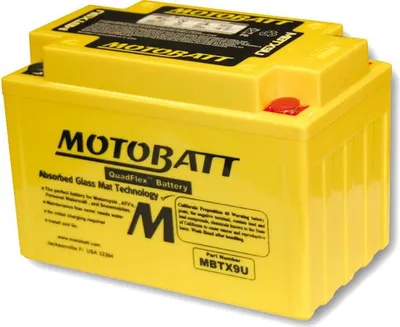 Produktbild von Batterie Motobatt MBTX9U 10,5Ah, 12V, 4 Pole