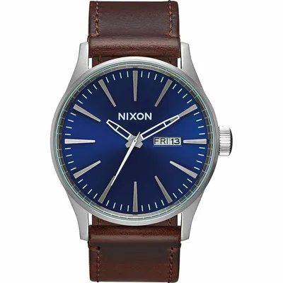 Produktbild von Nixon A105 1524 Sentry Leather Herrenuhr Blue/Brown