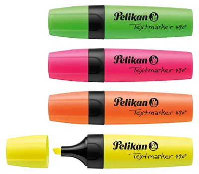 Immagine prodotto di Pelikan 814058 Evidenziatore Pelikan 490, confezione da 4, colori assortiti