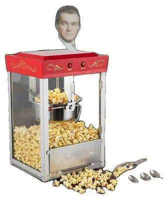 Image de Machine à pop-corn, capacité de 48 portions, cuve en acier inoxydable, couleur rouge