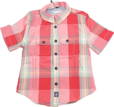 Zdjęcie produktu dla A0002 camicia madras bimbo WOOLRICH manica corta t-shirty dziecięce